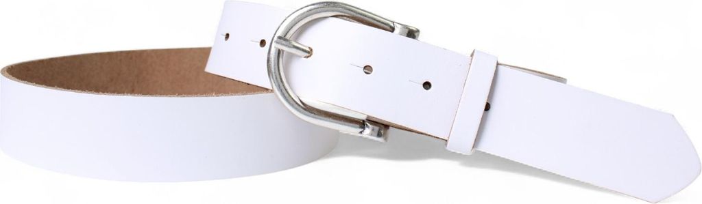 FRONHOFER Damen Ledergürtel 3,5 cm Dornschnalle Hufeisen altsilber, echt Leder