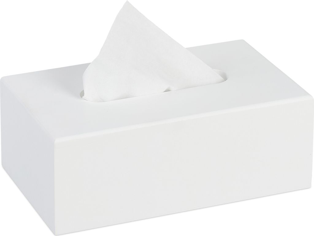 relaxdays Taschentuchbox weiß