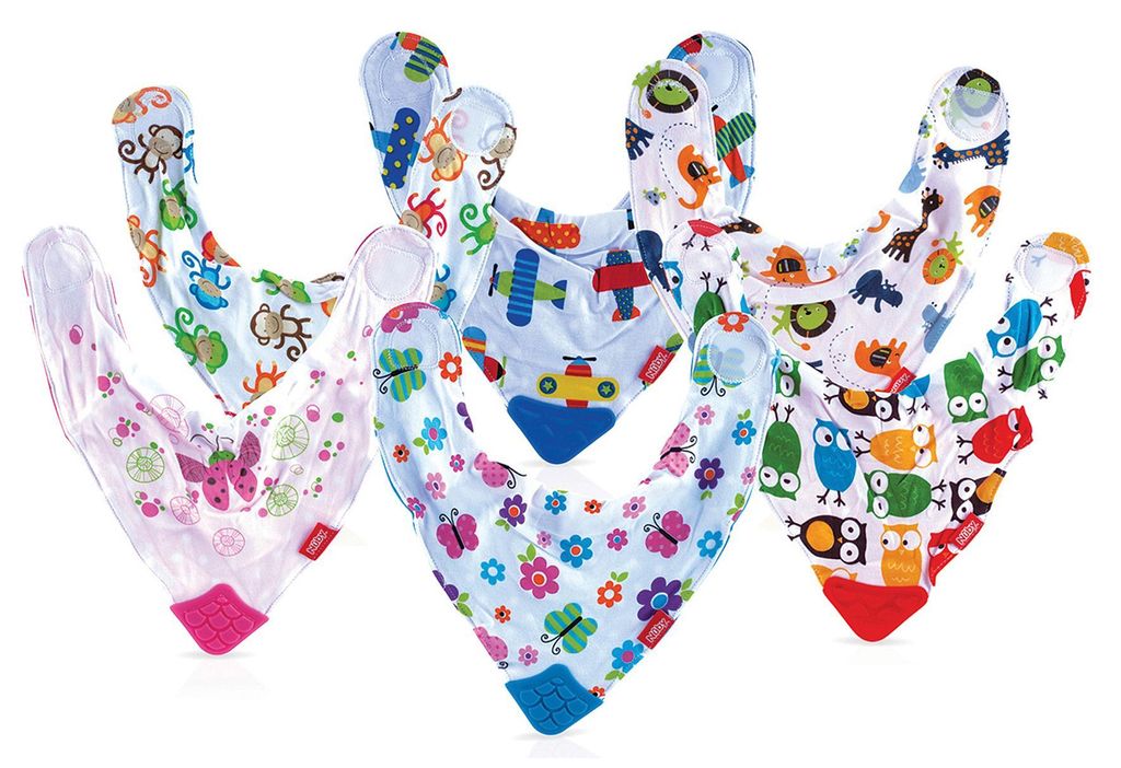 Nuby ID4290 Bandana WITH Teether Beißring, 3 - 6 Monate, BPA-frei