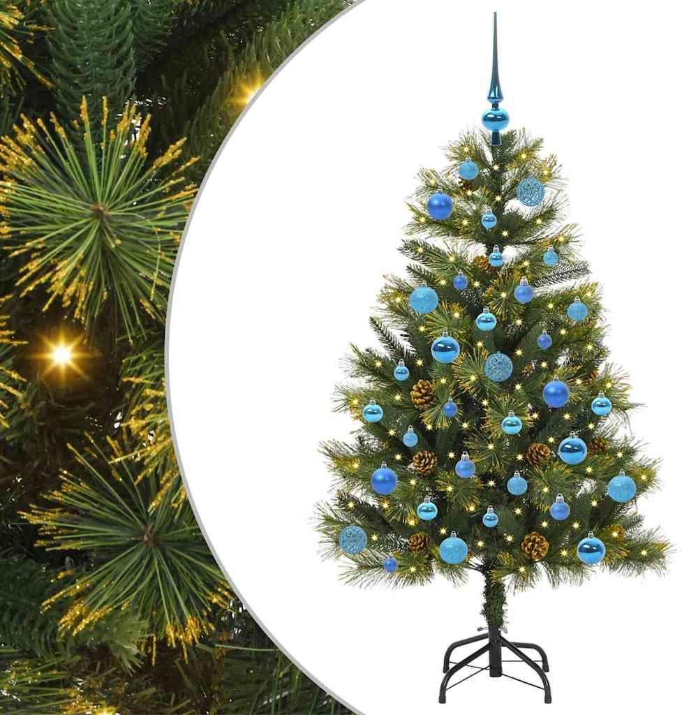 vidaXL Künstlicher klappbarer Weihnachtsbaum mit Tannenzapfen 150 cm