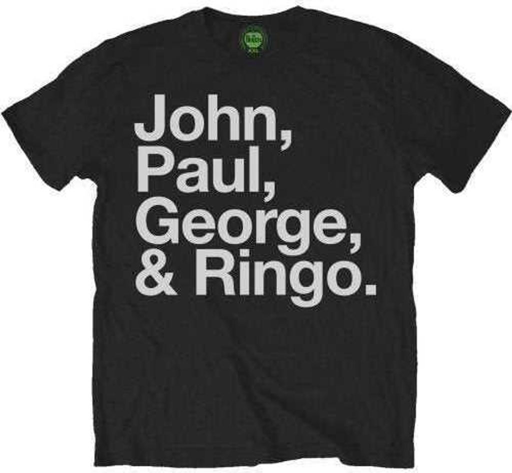 The Beatles T-Shirt John, Paul, George & Ringo Uni Black 2XL