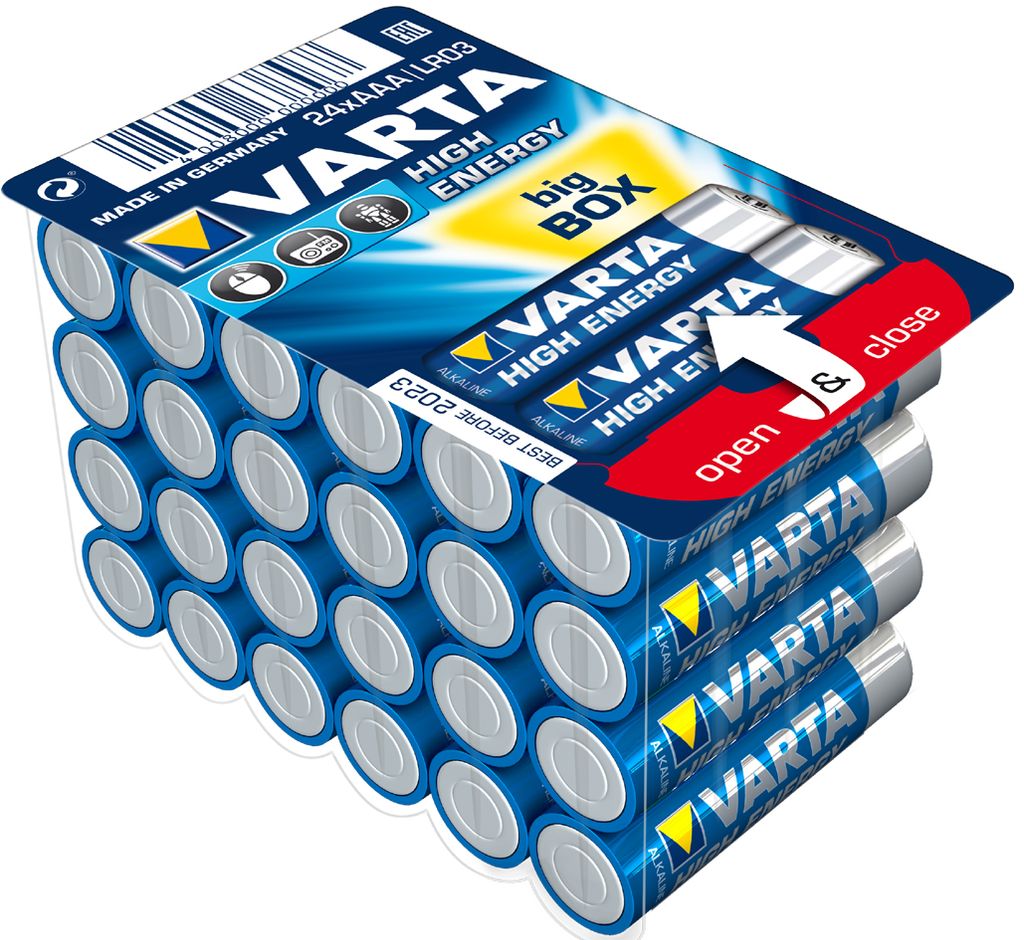 16 x Varta Longlife 4103 AAA LR03 Micro Alkaline Batterie 1,5V 4 x 4er VPE