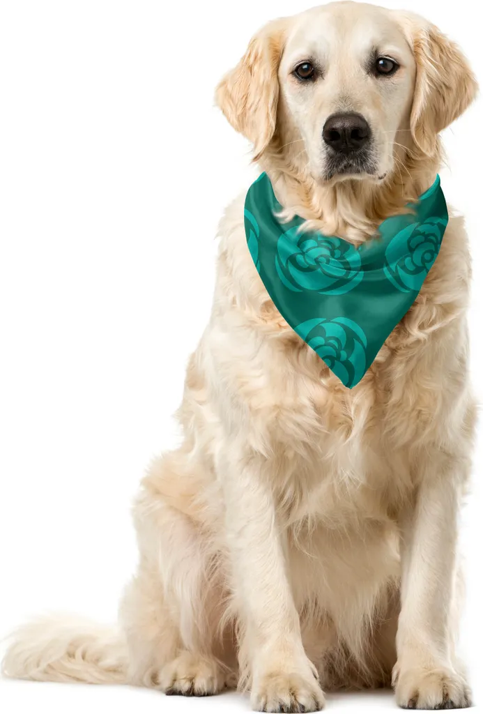 Bandana Animali Domestici Fiori Seafoam Abakuhaus | Look Pet 40x40