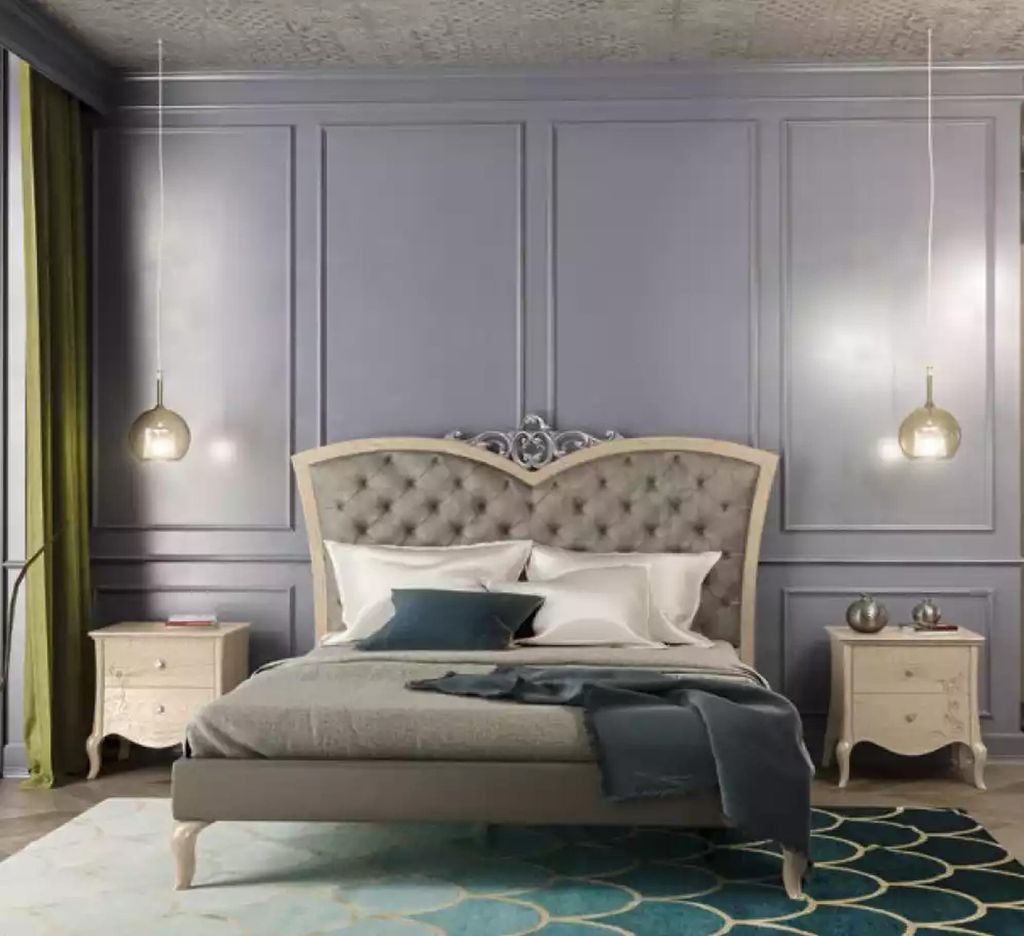 Schlafzimmer Bett 2x Nachttische Luxus Komplette Sets Möbel Zimmer 4tlg.