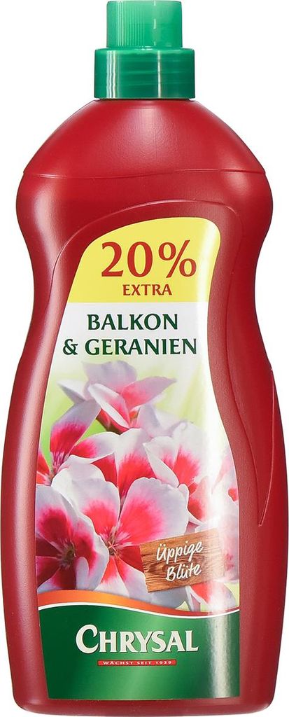 Chrysal Balkon und Geranien Flüssigdünger - 1200 ml Produktbild 