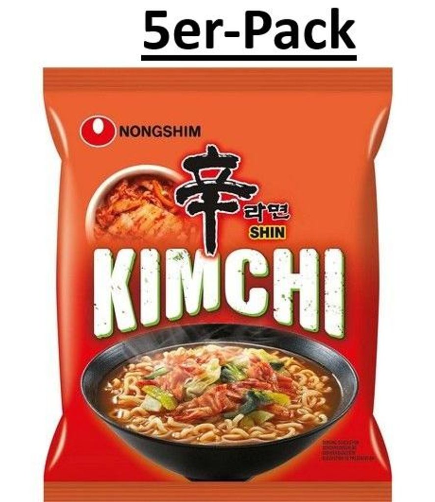 Kimchi Instant Nudeln 5er Pack (5 x 120g) Instantgericht Produktbild 