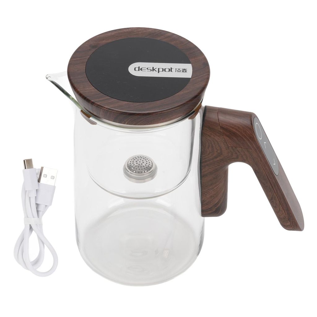 800 ml Teekanne aus Glas mit magnetischer Wassertrennung, Teesieb und Timer zum Aufbrühen von Tee