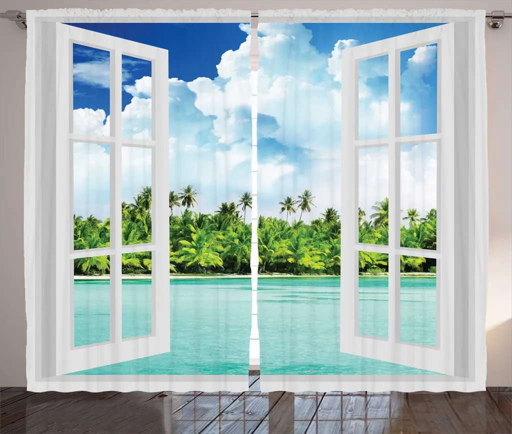 Rideau à fronces voilier solitaire brun ombre 280x225 cm ABAKUHAUS