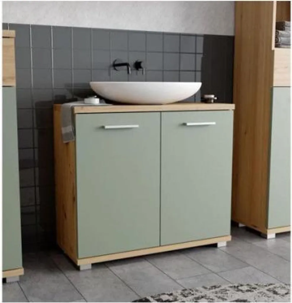 Armoire basse étroite CHAMP 2 portes pour optimiser les petits espaces