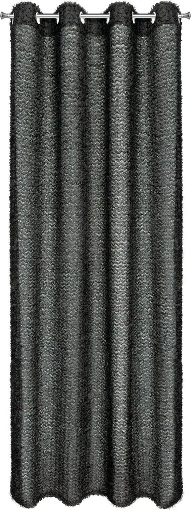 Rideau Noir Occultant Léger 135x250 avec Volants Latéraux Eurofirany