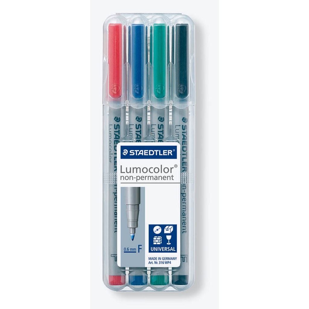 STAEDTLER Fóliové pero Lumocolor F nonperm 4ks Obrázok produktu 