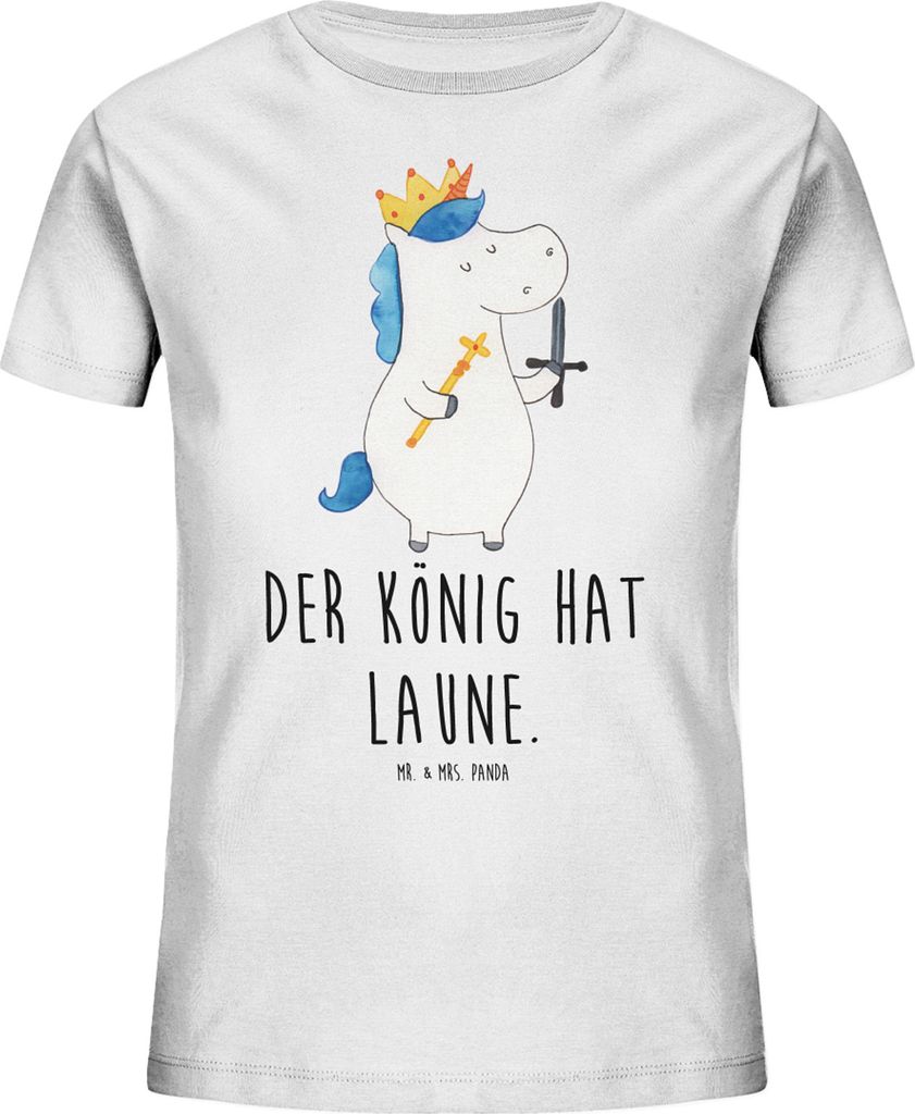 Mr. & Mrs. Panda Organic Kinder T-Shirt Einhorn König mit Produktbild 