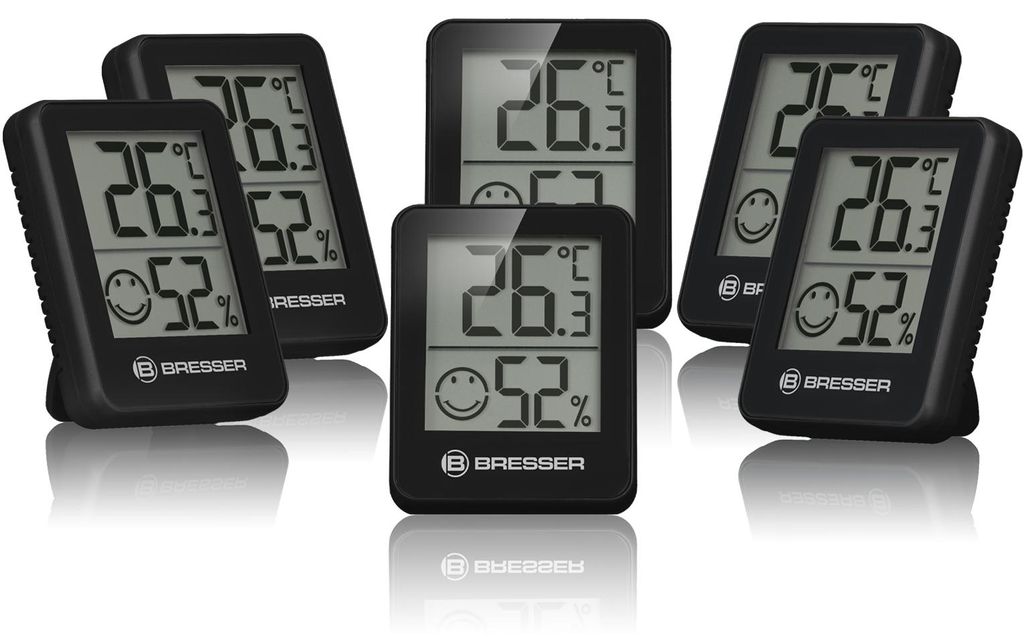 BRESSER ClimaTemp Thermo-Hygrometer 6er-Set Produktbild 