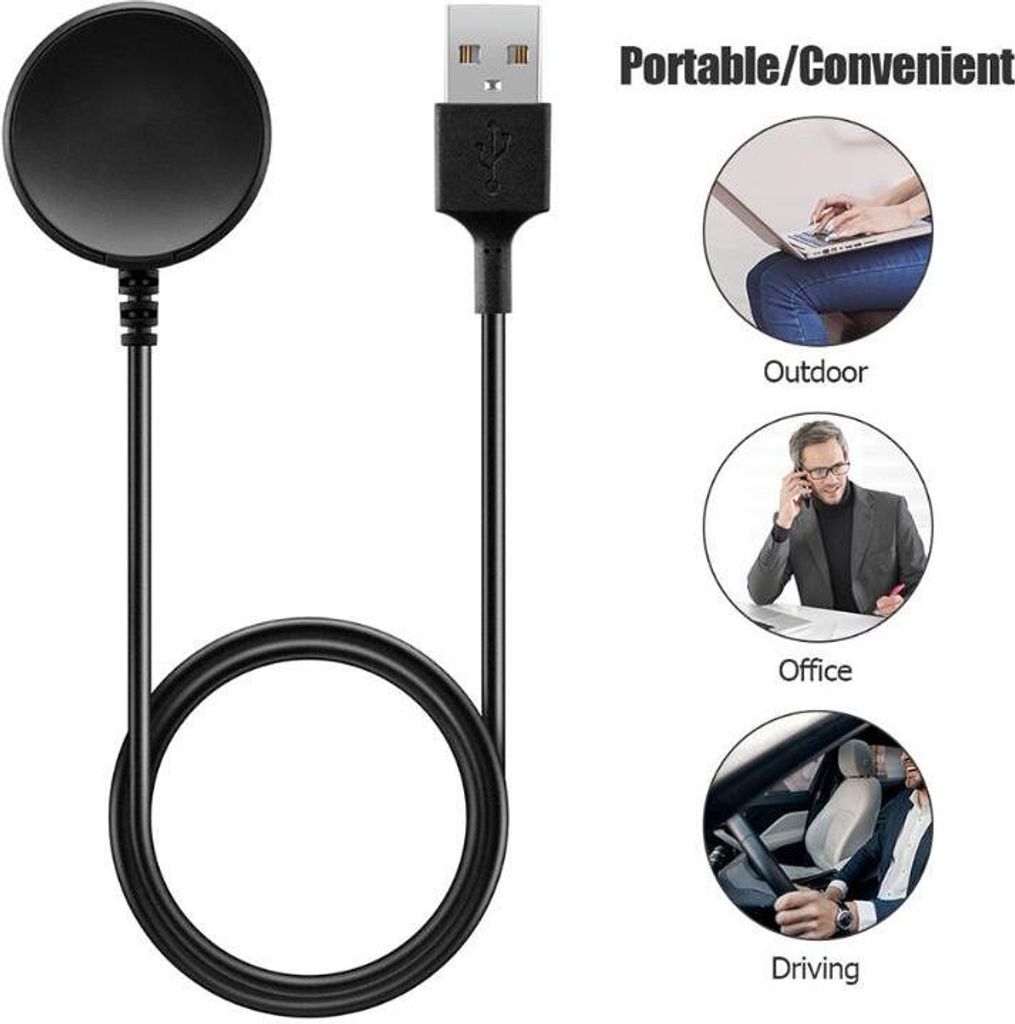 Usb Ladekabel Schnell Ladegerät Dock Netzteil für Samsung Galaxy Watch Active 2 Schwarz