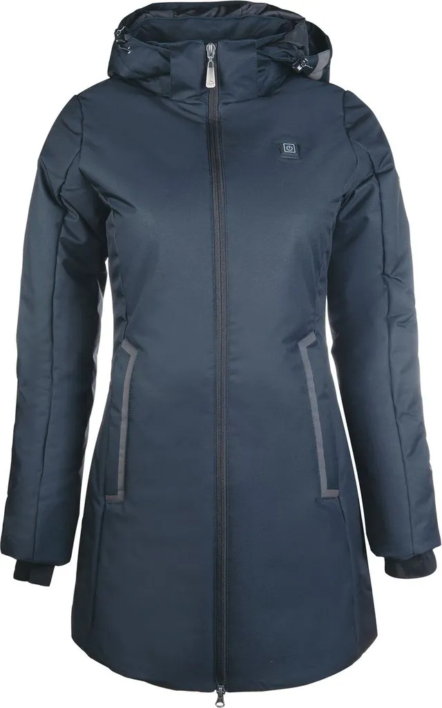Veste chauffante femme bleue marine HKM Elegant Style pour le froid