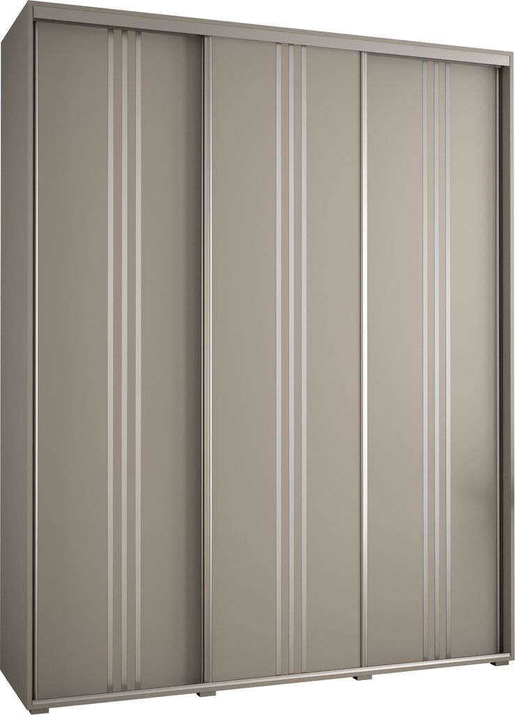 Kryspol Dakota 6 Schrank, drei Türen - 235,2x200x45cm - Kaschmir Silber