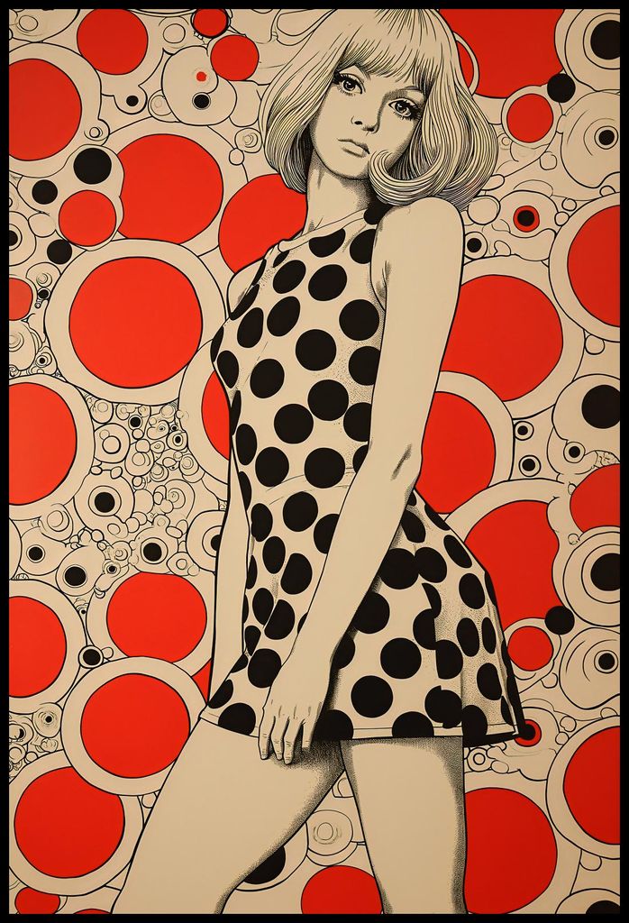Plakat 67,5x100cm Rote Punkte