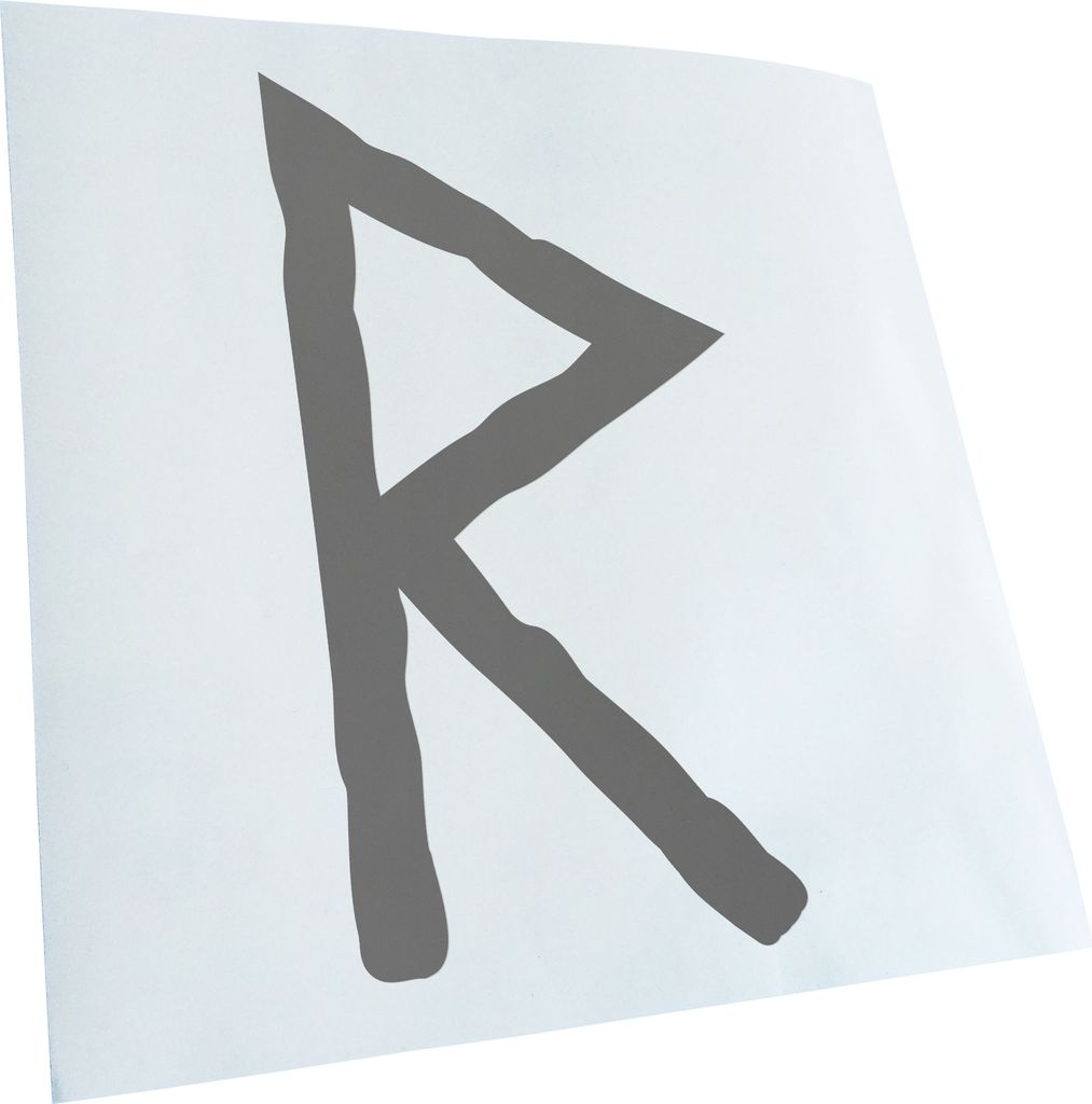 Kiwistar - Autoaufkleber - Futhark RAIDHO Rune - Neon Matt - Aufkleber für Auto Kfz Fahrrad, LKW, Truck Mofa