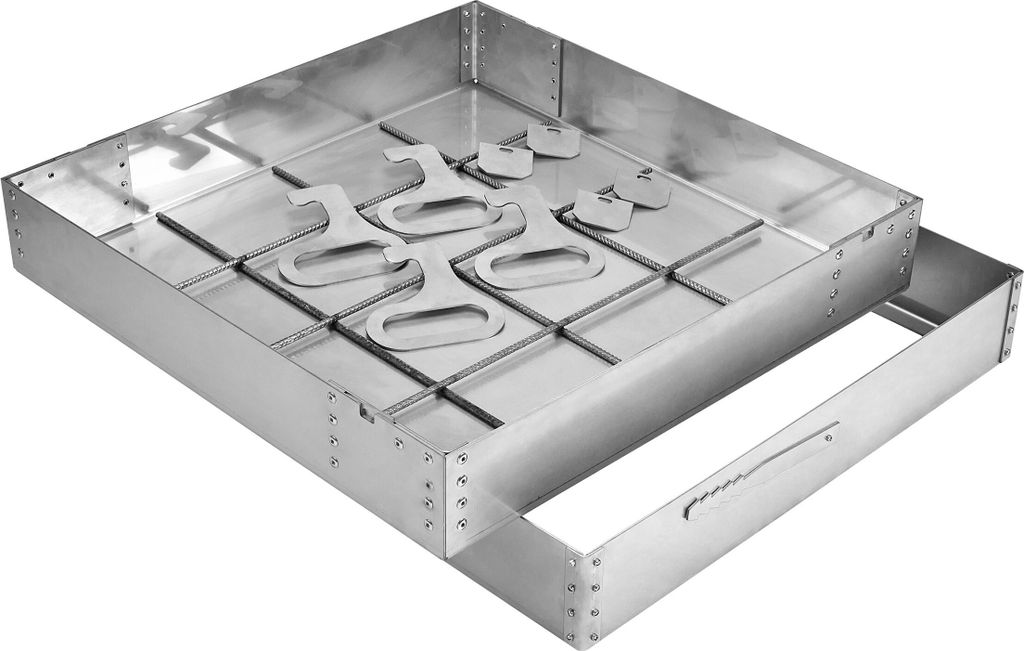 Edelstahl-Schachtabdeckung A15 EN124, 500x700x25 Mm, Begehbar Mit Gasdruckdämpfern – Unsichtbare Revisionsklappe Für Bodenbeläge