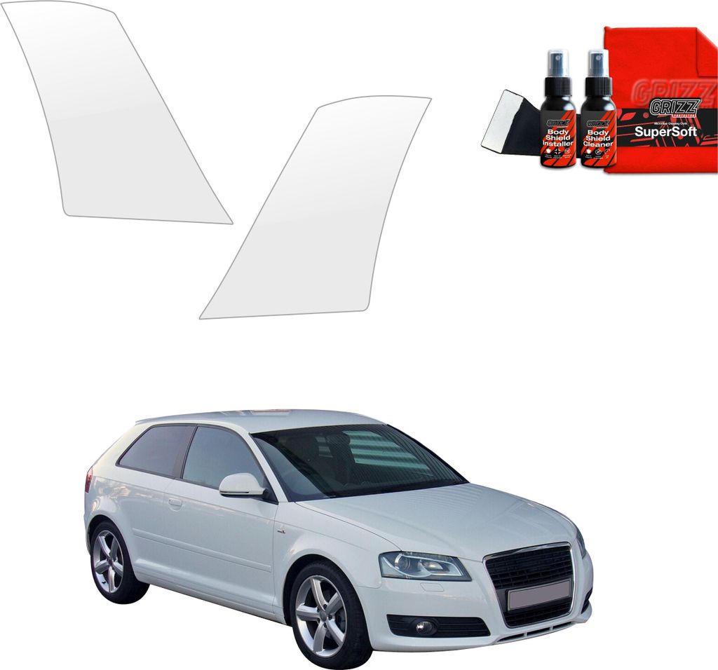 2in1 Schutzfolie für hinteren Seitenschweller - Audi A3 8P Hatchback 3D (2003-2008) Grizz Protector