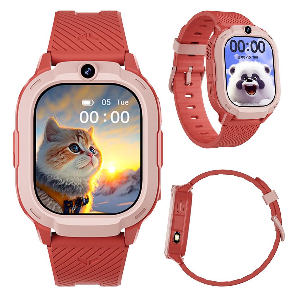 KIKIDO Kinder Smart Watch GPS und 5G-Videoanrufe smartwatch 2GB RAM+16GB ROM, LBS+WiFi+GPS, für Mädchen und Jungen Orange