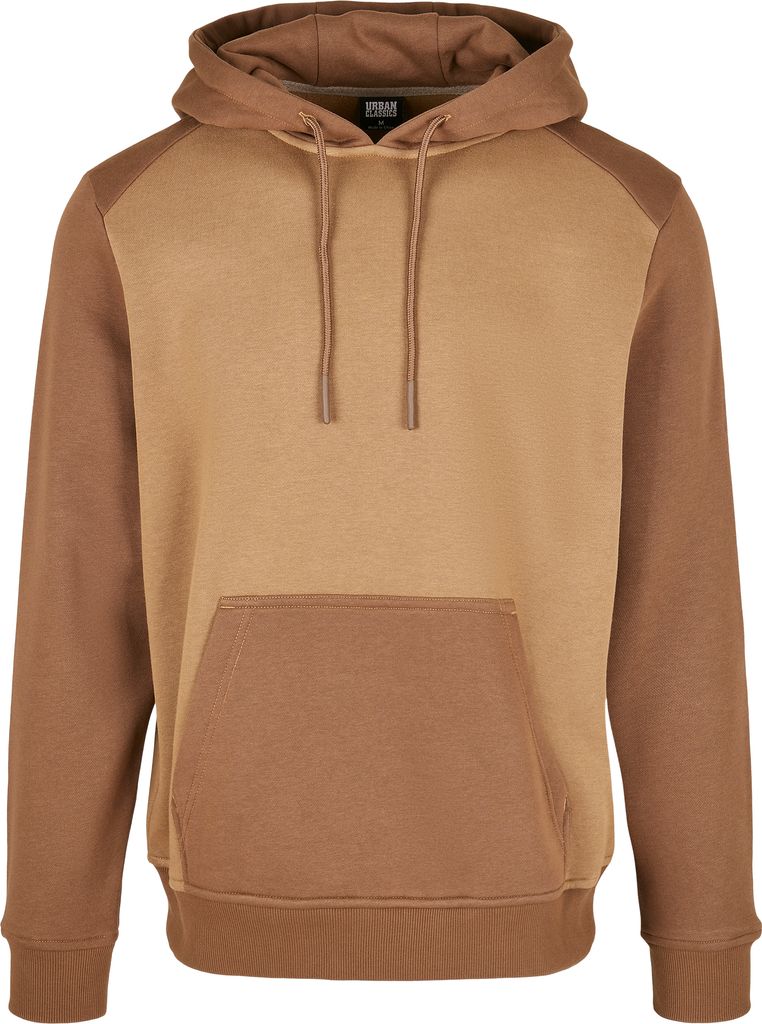 Urban Classics - 2-TONE Raglan Hoody braun - M