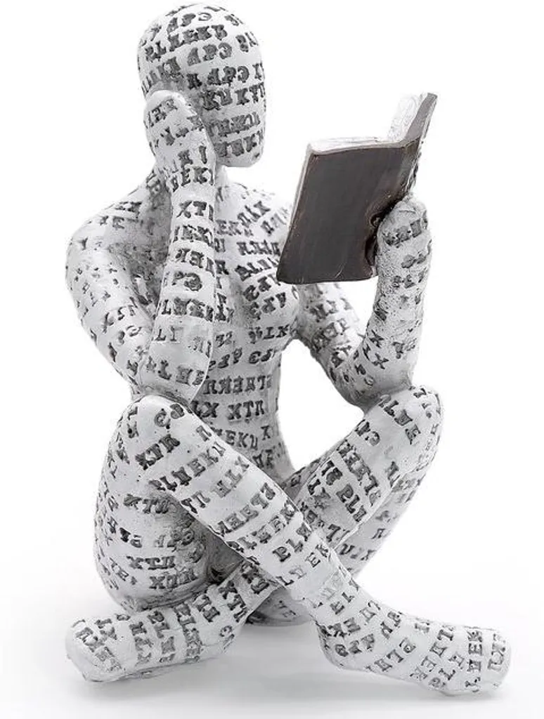 Figurine de Femme en Train de Lire pour une Décoration de Bibliothèque