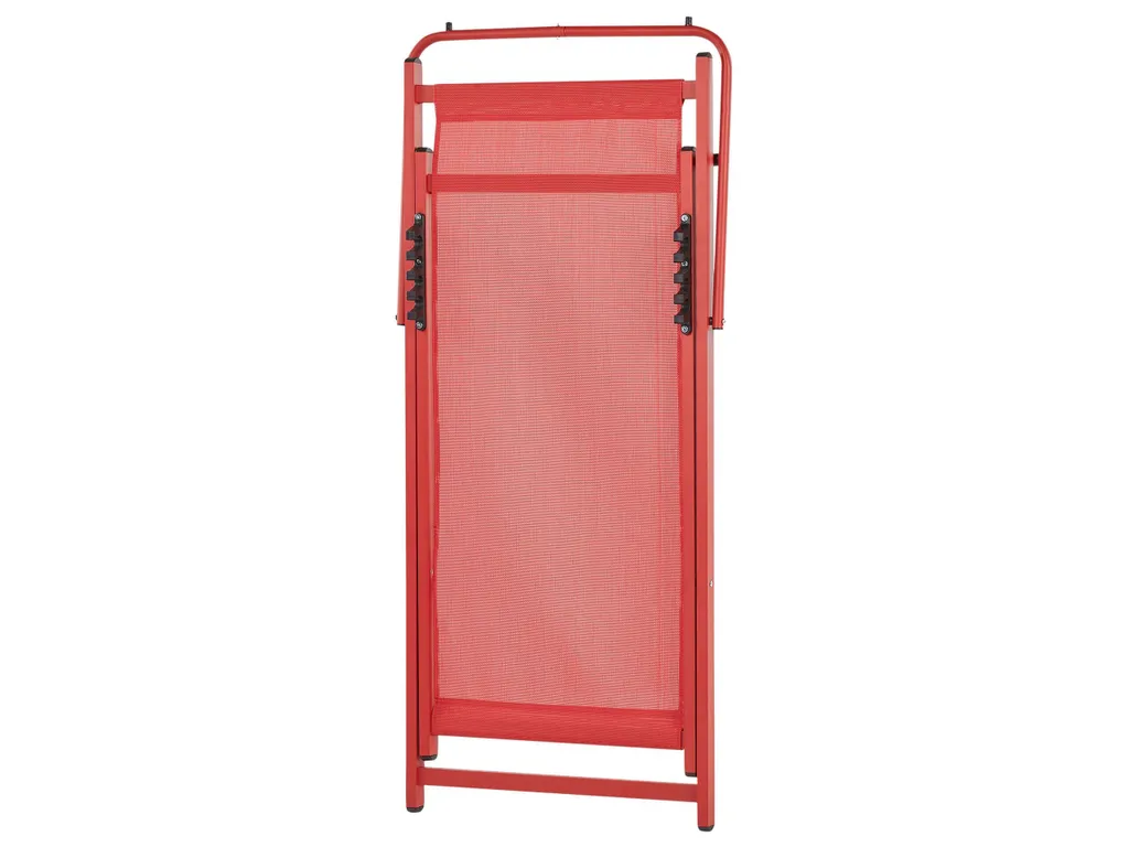 Chaise longue rouge Locri II idéale pour créer un coin lecture moderne