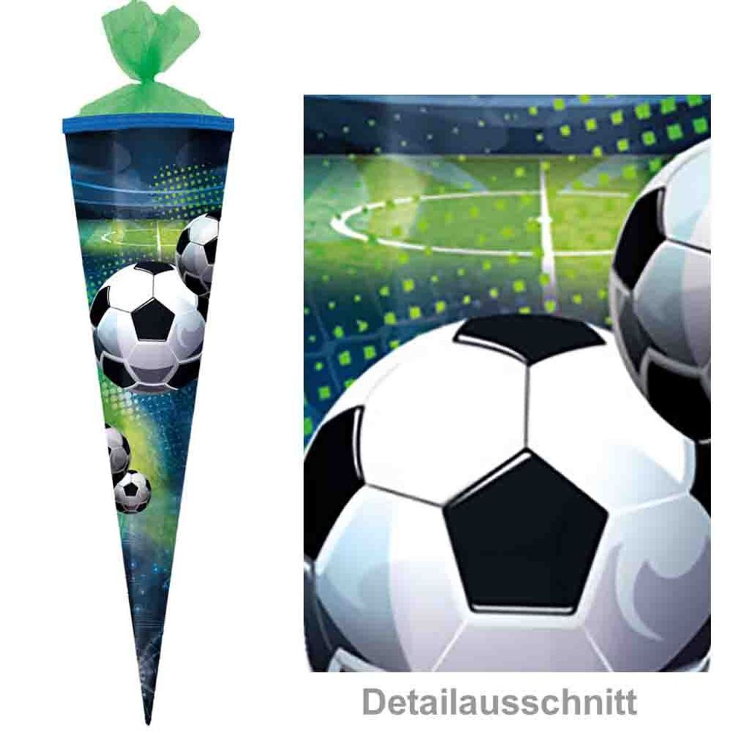 Herlitz Schultüte 85 cm veredelt Jungen, Motiv:Fussball Produktbild 