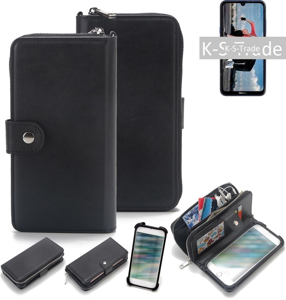 K-S-Trade 2in1 Handyhülle Schutzhülle kompatibel mit Sony Xperia L3 & Portemonnee Cover Handy Hülle Case Etui Geldbörse Wallet Bookstyle Hülle