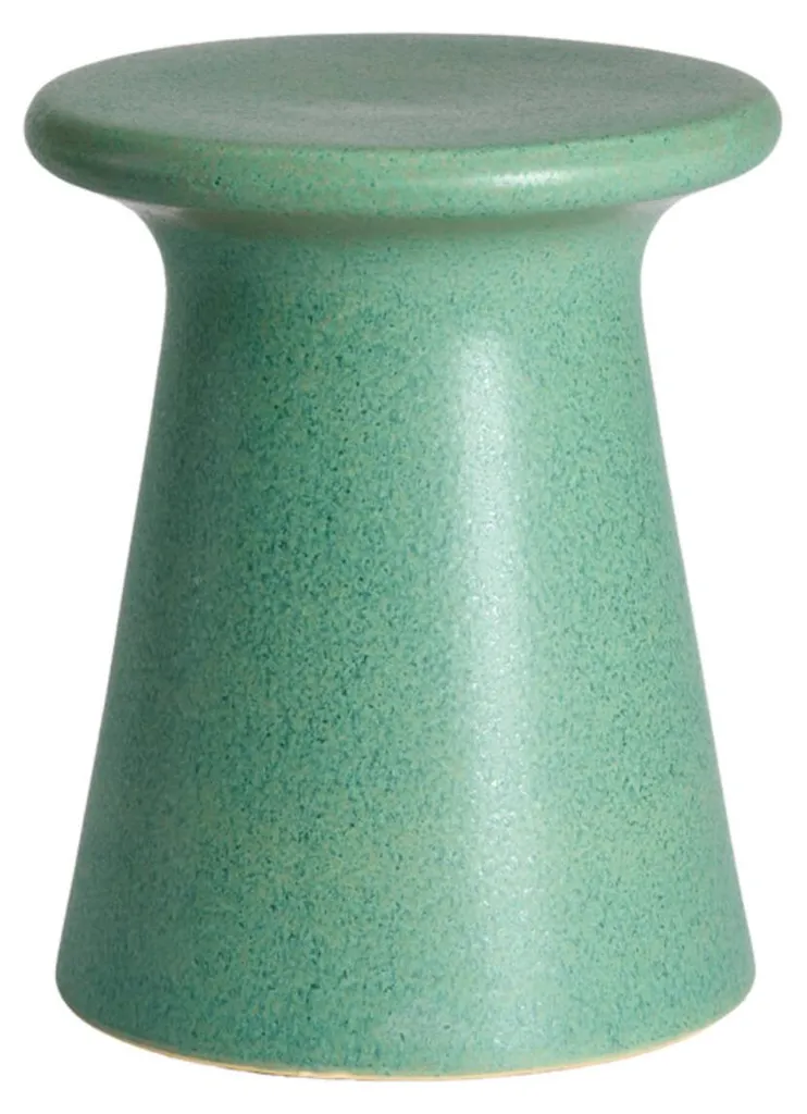 Table d'appoint céramique vert mat Ø34,5x43 cm - Light & Living Design
