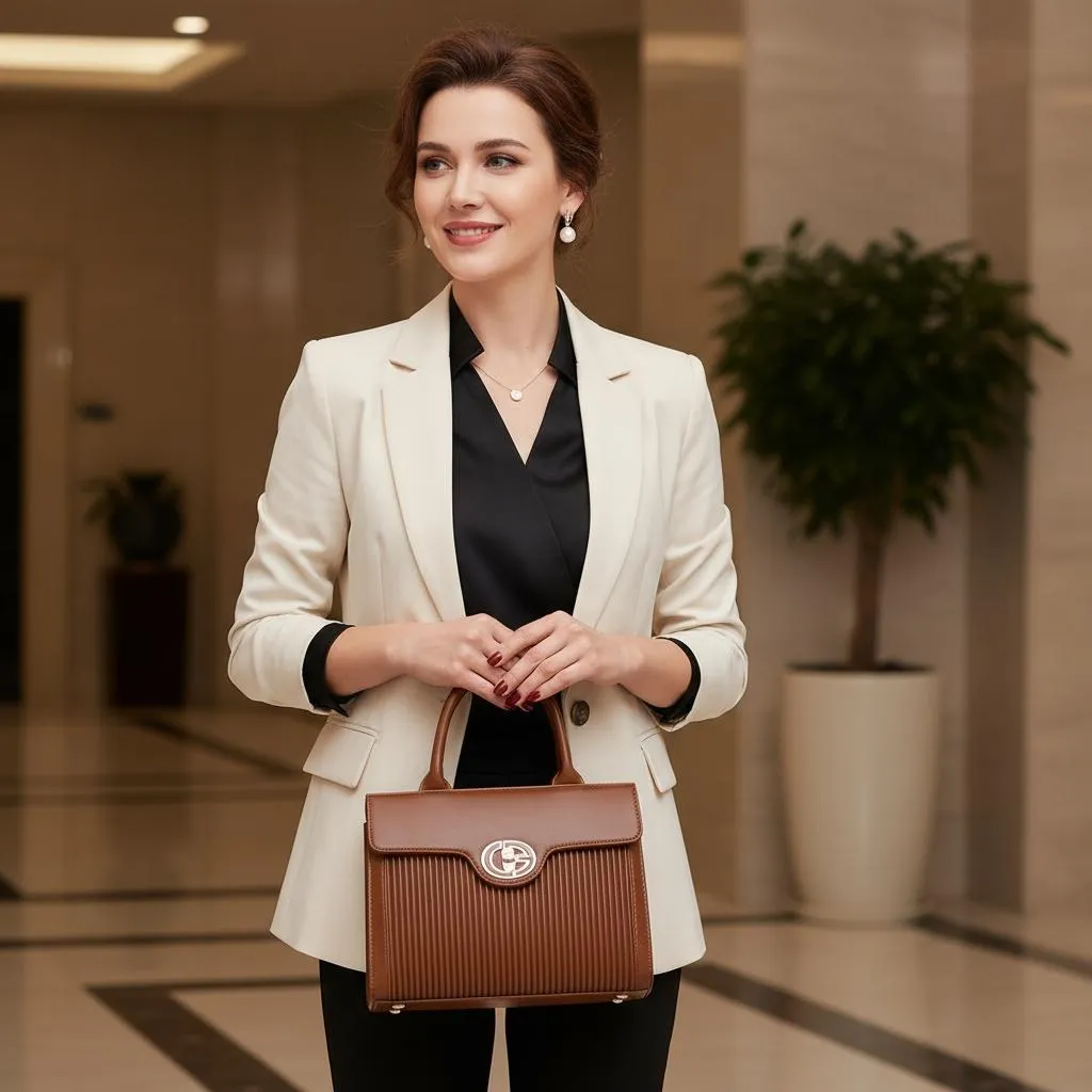 Borsa Gallantry Marrone Scamosciata - Tracolla Staccabile | Donna Chic - 7