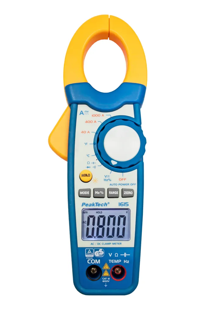 PeakTech P 1615 Ampèremètre à pince 1000A AC/DC avec Multimètre DMM