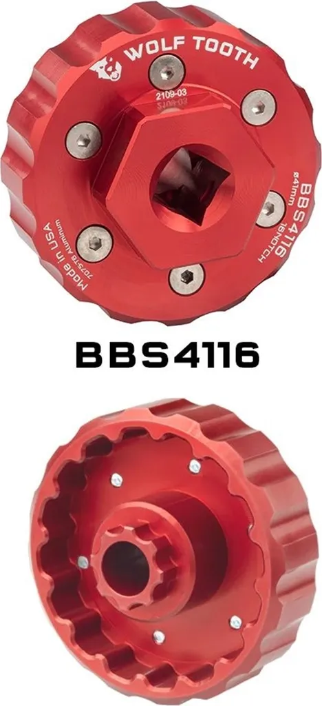 Wolf Tooth BB Socket Clé Boîtier de Pédalier 41mm 16 Dents Rouge