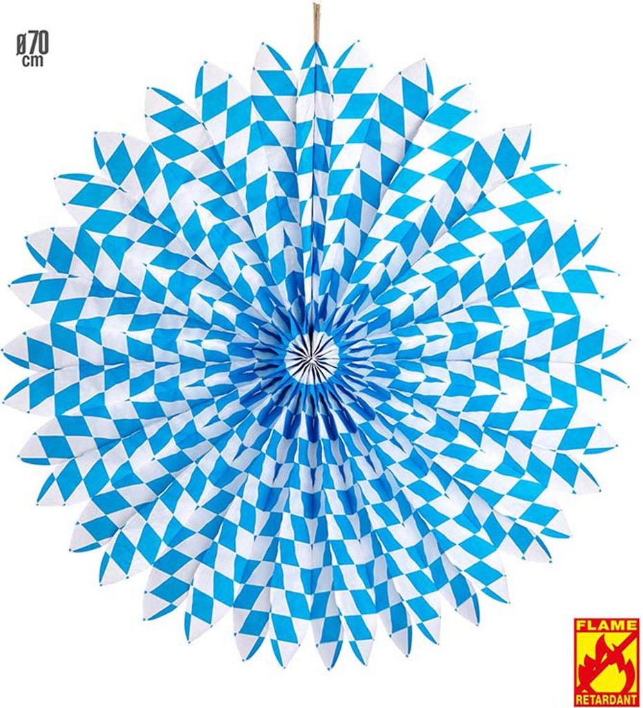 Dekofächer Bayern Weiss-Blau 70cm Produktbild 