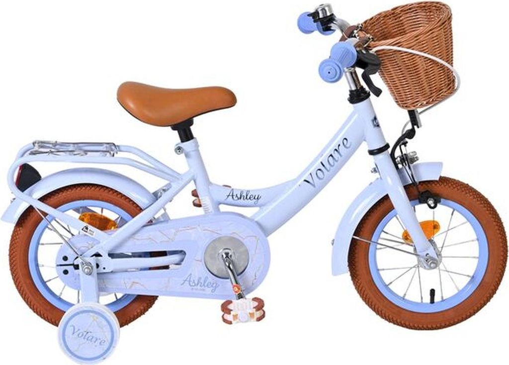 Volare Ashley Kinderfahrrad - Mädchen - 12 Zoll - Pastellblau