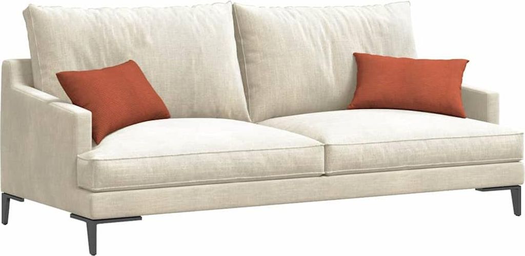 Stabli Sofakissen 2 Stück Rot-Orange 50 x 30cm Cordstoff - Gartenmöbelauflagen DE599386 - Gartenmöbelauflagen