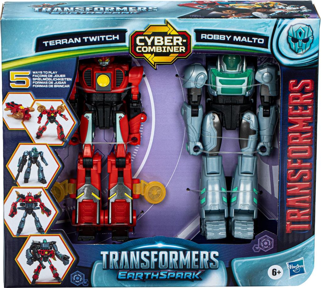 Transformers EarthSpark Cyber-Combiner Terran Twitch und Produktbild 