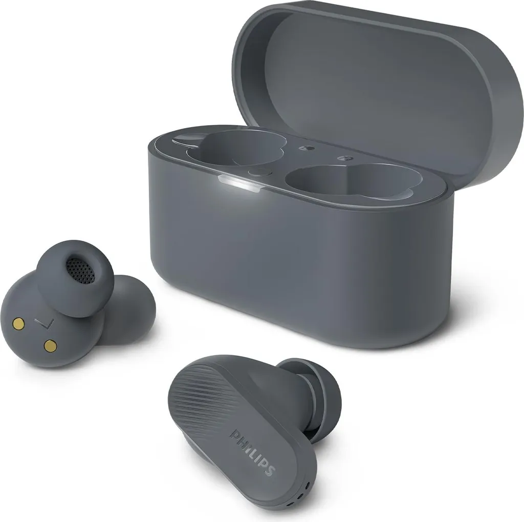Écouteurs Bluetooth Philips TAT3509GY Gris à Réduction de Bruit Active