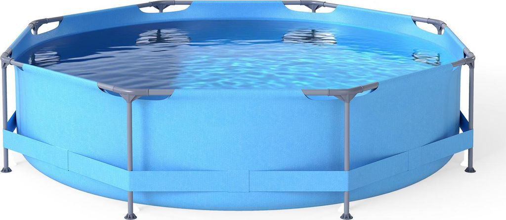 COSTWAY Pool-Set mit Filterpumpe, 300 x 300 cm, Aufstellpool rund, Swimmingpool Komplettset groß, Swimming Pool für Garten