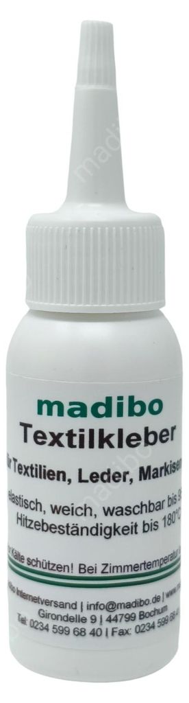Madibo 40g Textilkleber für Stoffe & Textilien - Schnell trocknend & stark haftend