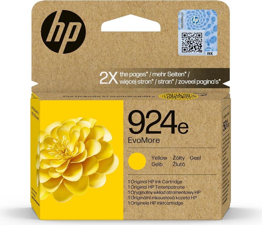 HP Patrone 924E EvoMore Gelb mit hoher Kapazität für Produktbild 