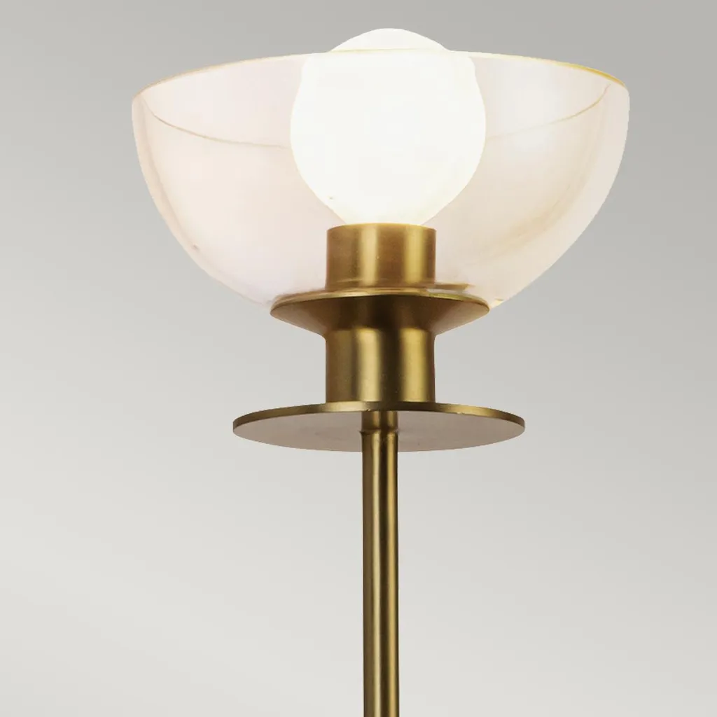 Applique Elstead Sylvia Or Brossé avec Diffuseur en Verre Cannelé E14 - 2