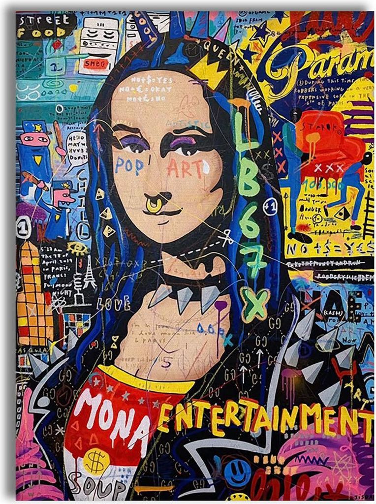 Monna - Zeitgenössisches Leinwandbild auf Holzrahmen 50x70 cm