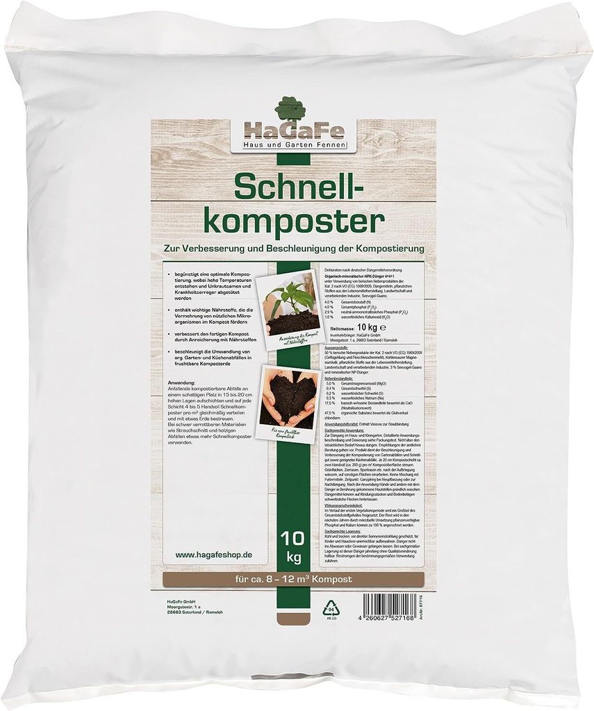 1 x 10kg HaGaFe Schnellkomposter, Kompostbeschleuniger, Produktbild 