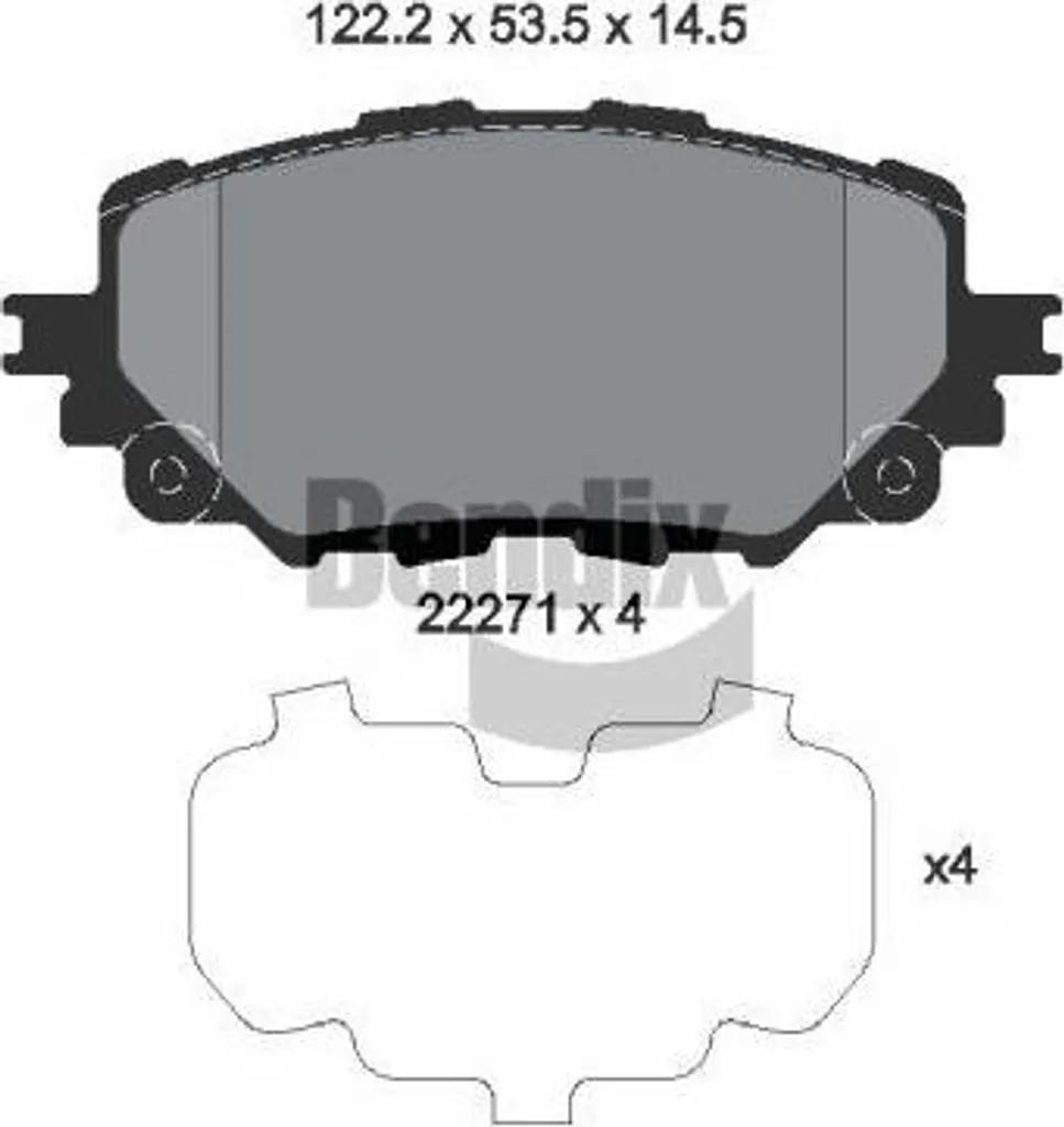 Plaquettes de frein BENDIX BPD1880 pour 124 Spider et MX-5 OE 6000615055
