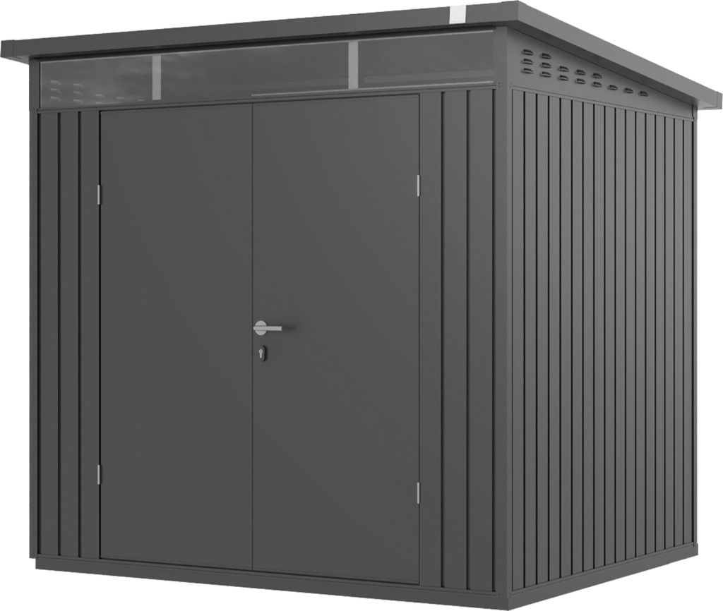 GFP Primeyard Gerätehaus Metall Gartenhaus 180x120x205 cm Geräteschuppen Pultdach anthrazit