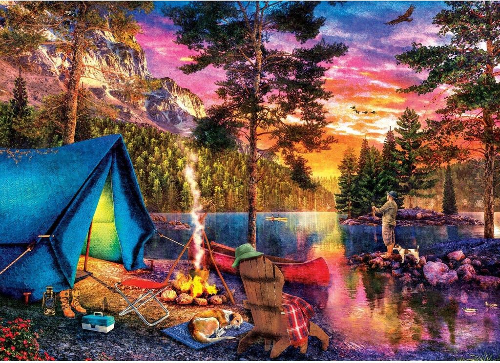 Master Pieces Puzzle Fishing the Highlands 1000 Teile Puzzle Spaß