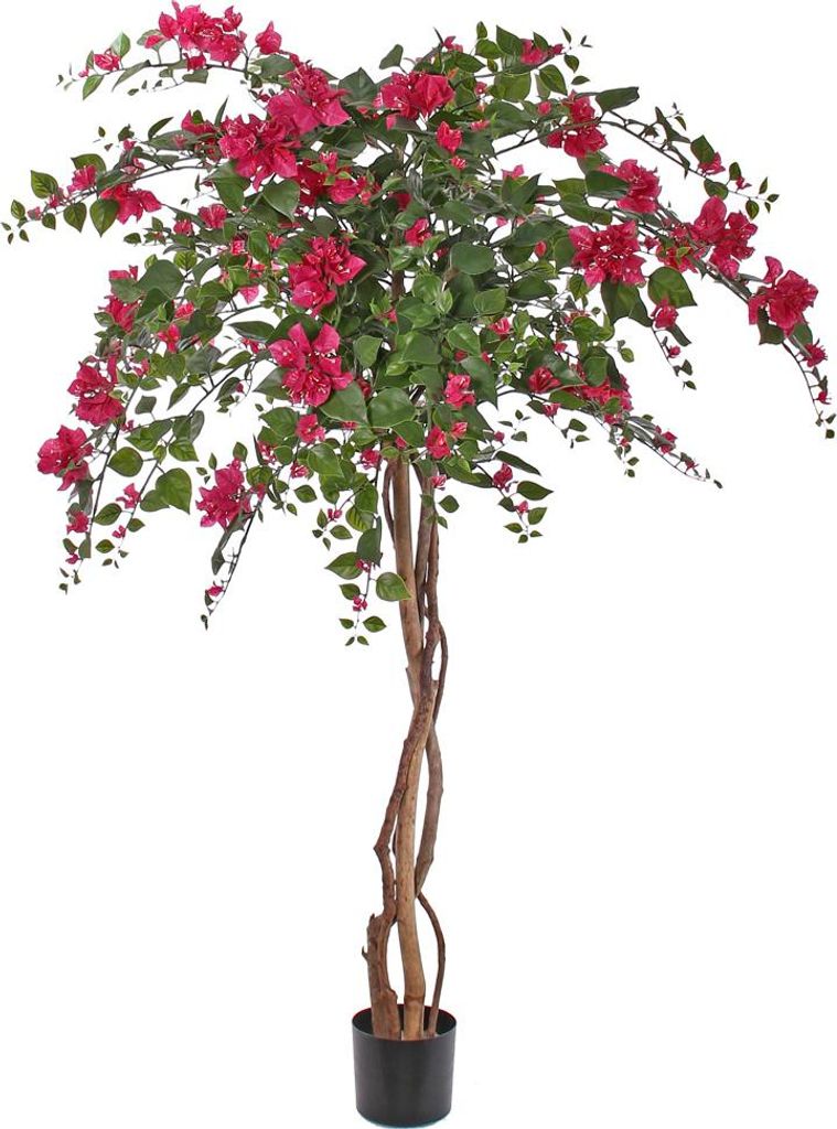 artplants.de Kunst Drillingsblume OFRA, Echtstämme, Blüten, crossdoor, pink, 180cm - Deko Baum