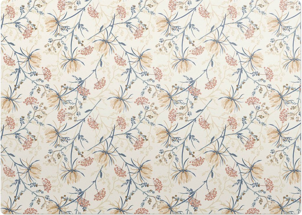 Florales Vintage-Muster – Bodenschutzmatte – Rutschfest – Produktbild 